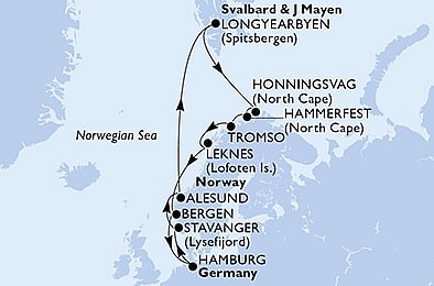 Německo, Norsko z Hamburku na lodi MSC Preziosa, plavba s bonusem