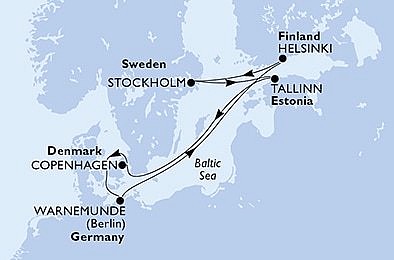 Dánsko, Německo, Finsko, Švédsko, Estonsko z Kodaně na lodi MSC Poesia, plavba s bonusem