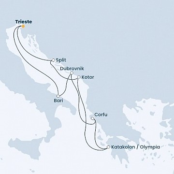 Itálie, Chorvatsko, Černá Hora, Řecko na lodi Costa Deliziosa