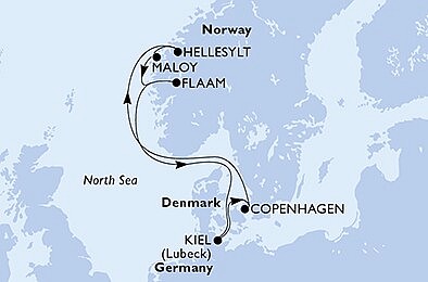 Dánsko, Norsko, Německo z Kodaně na lodi MSC Euribia, plavba s bonusem