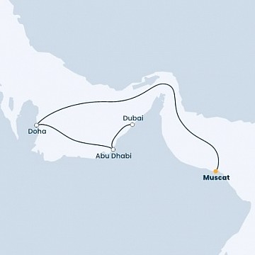 Omán, Katar, Spojené arabské emiráty z Maskatu na lodi Costa Toscana