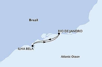 Brazílie z Rio de Janeira na lodi MSC Seaview