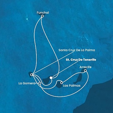 Španělsko, Portugalsko z Tenerife na lodi Costa Fortuna