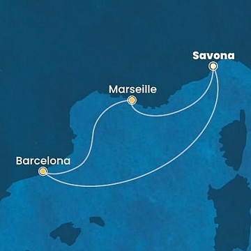 Itálie, Španělsko, Francie ze Savony na lodi Costa Diadema ***