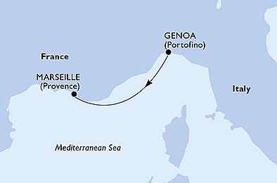 Itálie, Francie z Janova na lodi MSC Magnifica