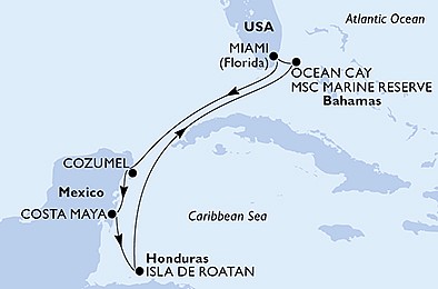 USA, Mexiko, Honduras, Bahamy z Miami na lodi MSC Magnifica, plavba s bonusem