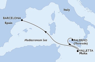 Itálie, Malta, Španělsko z Palerma na lodi MSC Magnifica, plavba s bonusem