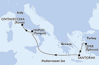 Turecko, Řecko, Itálie z Izmiru na lodi MSC Divina, plavba s bonusem