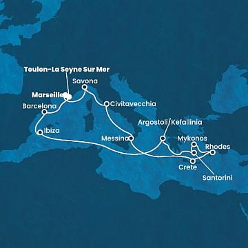 Francie, Itálie, Řecko, Španělsko z Marseille na lodi Costa Fortuna