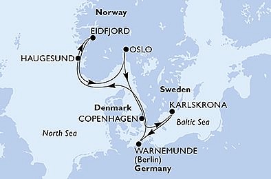 Dánsko, Švédsko, Německo, Norsko z Kodaně na lodi MSC Poesia, plavba s bonusem