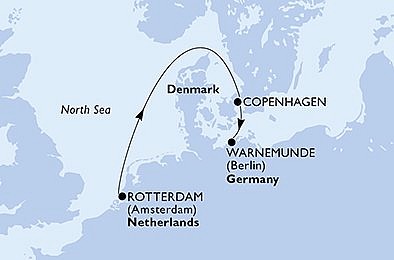 Nizozemsko, Dánsko, Německo z Rotterdamu na lodi MSC Poesia, plavba s bonusem