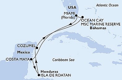 USA, Mexiko, Honduras, Bahamy z Miami na lodi MSC World America, plavba s bonusem