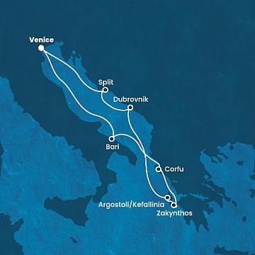 Itálie, Řecko, Chorvatsko na lodi Costa Deliziosa