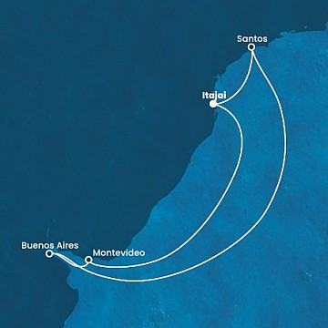Brazílie, Argentina, Uruguay na lodi Costa Diadema