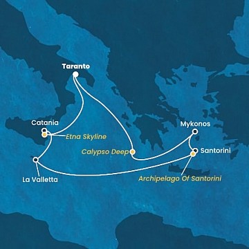 Itálie, , Řecko, Malta na lodi Costa Fascinosa