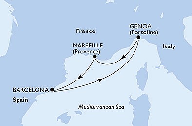 Itálie, Francie, Španělsko z Janova na lodi MSC Magnifica, plavba s bonusem